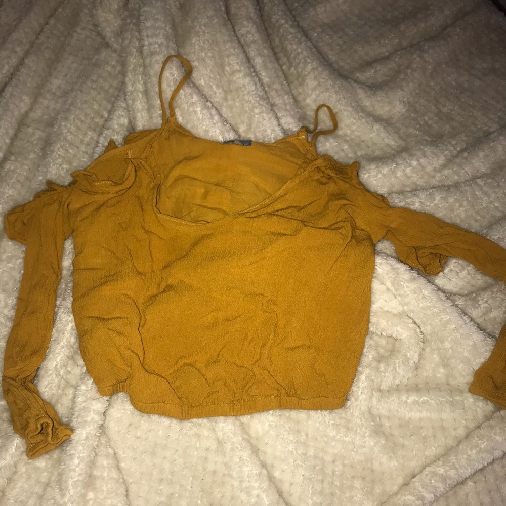 Yellow off shoulder top